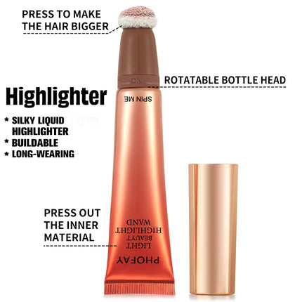 Phofay Liquid Glow Wand – Creamy Highlighter with Cushion Applicat