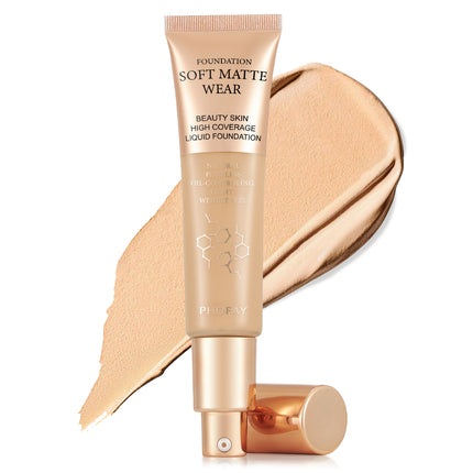24H Long-Wear Waterproof Foundation – Total Conceal & Blur
