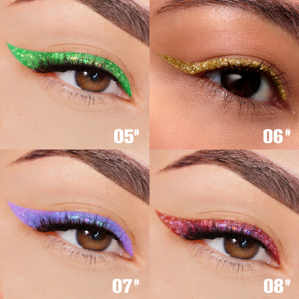 Phofay 12-Piece Diamond Glow Eyeliner Kit – Waterproof & Long-Lasting Glitter