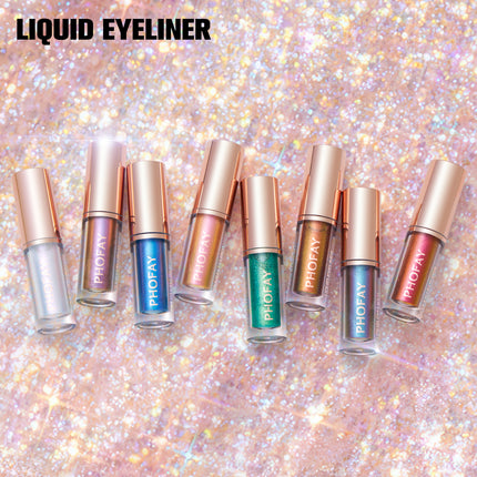 Phofay 12-Piece Diamond Glow Eyeliner Kit – Waterproof & Long-Lasting Glitter