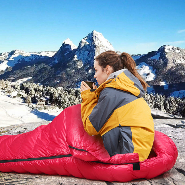 Kamperbox Ultralight Winter Sleeping Bag – Professional Mummy Style for Cold Weather – Compact & Water-Resistant for Hiking & Backpacking