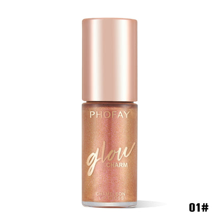 Phofay Crystal Shimmer Lip Glaze – Ultra-Hydrating Sparkle Gloss