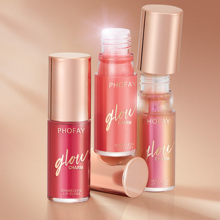 Phofay Crystal Shimmer Lip Glaze – Ultra-Hydrating Sparkle Gloss
