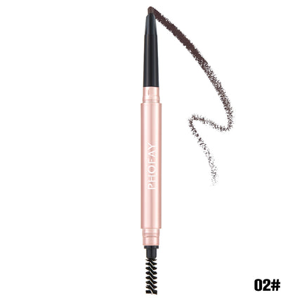 Phofay Ultra-Fine Brow Pencil – Long-Lasting Shape & Blend with Spoolie Brush