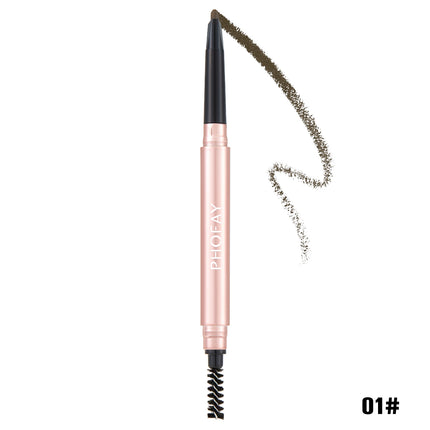 Phofay Ultra-Fine Brow Pencil – Long-Lasting Shape & Blend with Spoolie Brush