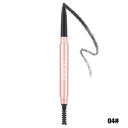 Phofay Ultra-Fine Brow Pencil – Long-Lasting Shape & Blend with Spoolie Brush