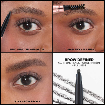Phofay Ultra-Fine Brow Pencil – Long-Lasting Shape & Blend with Spoolie Brush