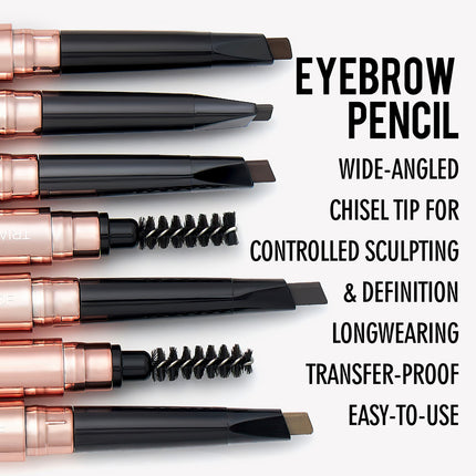Phofay Ultra-Fine Brow Pencil – Long-Lasting Shape & Blend with Spoolie Brush