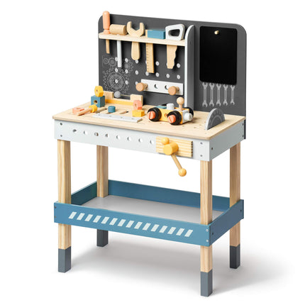 Robotime Wooden Tool Bench for Kids – Pretend Play Construction Workbench with Tools & Accessories – STEM Educational Toy for Toddlers & Preschoolers