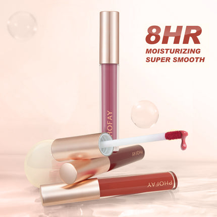 Phofay Silk-Finish Lip Gloss – Non-Tacky Mirror Glow