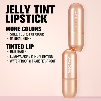 Phofay Crystal Jelly Flower Lipstick – Temperature Color-Changing Magic Lip Balm