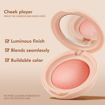 Phofay Silk Glow Powder Blush – 2-in-1 Blush & Highlighter
