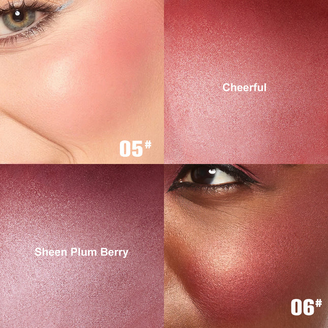 Phofay Silk Glow Powder Blush – 2-in-1 Blush & Highlighter