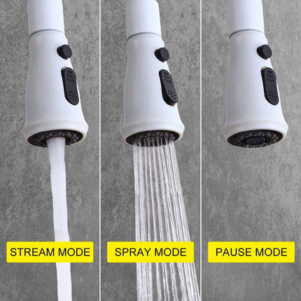 Modern High-Arc Kitchen Faucet with Pull-Out Sprayer – Dual-Mode Stream & Spray Tap – Single Handle Stainless Steel Sink Faucet