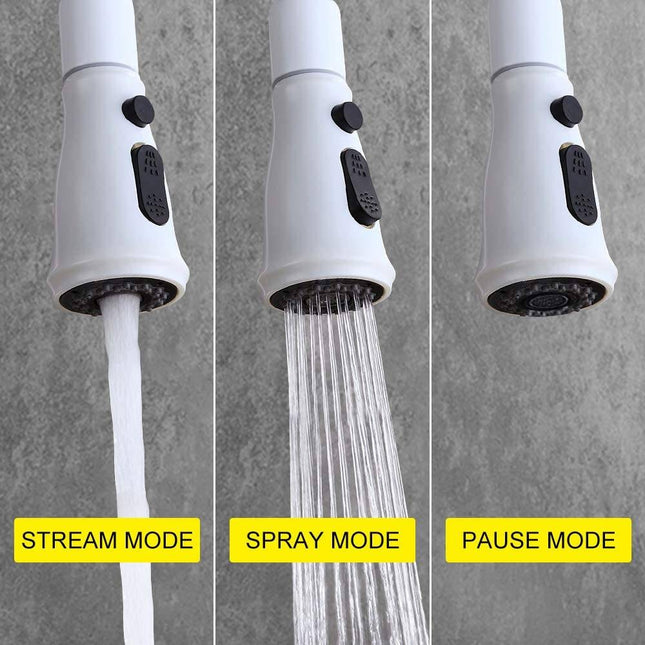 Modern High-Arc Kitchen Faucet with Pull-Out Sprayer – Dual-Mode Stream & Spray Tap – Single Handle Stainless Steel Sink Faucet