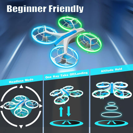 4K HD Camera Foldable Drone – Remote Controlled UAV with Altitude Hold & Headless Mode – Quadcopter with Real-Time WiFi Transmission for Beginners