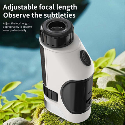 Kids Mini Pocket Microscope Kit – 50X-300X Magnification – Portable Handheld Science Toy with Built-in LED Light