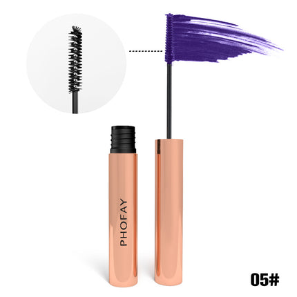 Phofay Long-Lasting Waterproof Color Mascara – 6 Bold Shades for Dramatic Eyes