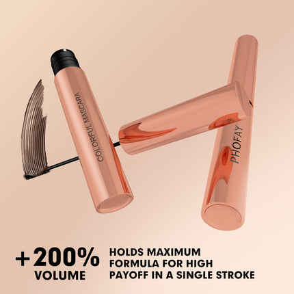 Phofay Long-Lasting Waterproof Color Mascara – 6 Bold Shades for Dramatic Eyes