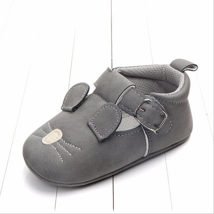 Baby First Walkers – Soft Sole Matte Leather Animal Shoes – Non-Slip Cartoon Infant Loafers for Spring & Fall