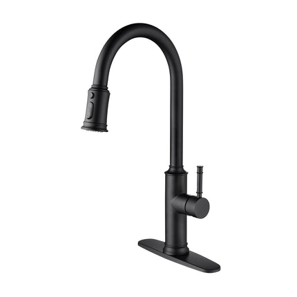 360° Swivel Pull-Down Kitchen Sink Faucet – Brushed Nickel/Chrome Sprinkler Tap – High-Pressure Stream & Spray Function