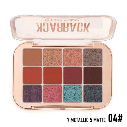Phofay 12-Color Professional Eyeshadow Palette – High-Pigment Matte & Glitter