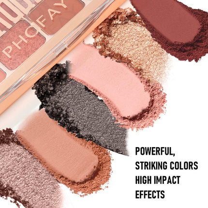 Phofay 12-Color Professional Eyeshadow Palette – High-Pigment Matte & Glitter