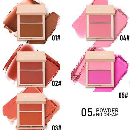 2-in-1 Layering Blush Palette – Long-Wear Radiant & Matte Finish