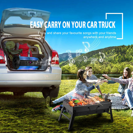 Portable Notebook Charcoal BBQ Grill – Foldable Stainless Steel Camping Grill – Compact Outdoor Barbecue for Hiking, Picnic & Garden
