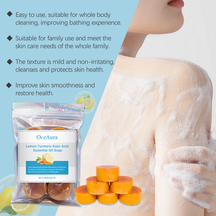 OceAura™ Lemon Turmeric Glow Soap – Advanced Dark Spot Corrector & Skin Brightening Bar