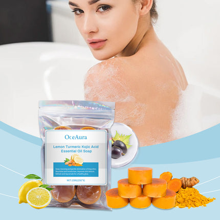 OceAura™ Lemon Turmeric Glow Soap – Advanced Dark Spot Corrector & Skin Brightening Bar