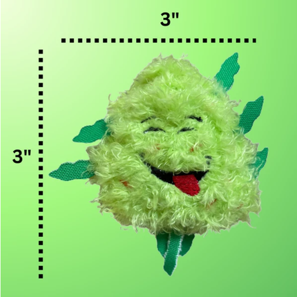 "My Name is Bud Jr." Funny Catnip Toy – 420 Parody Weed Nug Plush – Cute Stuffed Cat Toy with Premium Catnip for Kittens & Cats