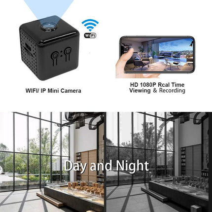 Modern Tech Cube Smart Home Camera – 1080P HD WiFi Security Monitor – Sleek Minimalist Interior Cam with Motion Tracking & 2-Way Audio
