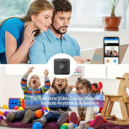 Modern Tech Cube Smart Home Camera – 1080P HD WiFi Security Monitor – Sleek Minimalist Interior Cam with Motion Tracking & 2-Way Audio