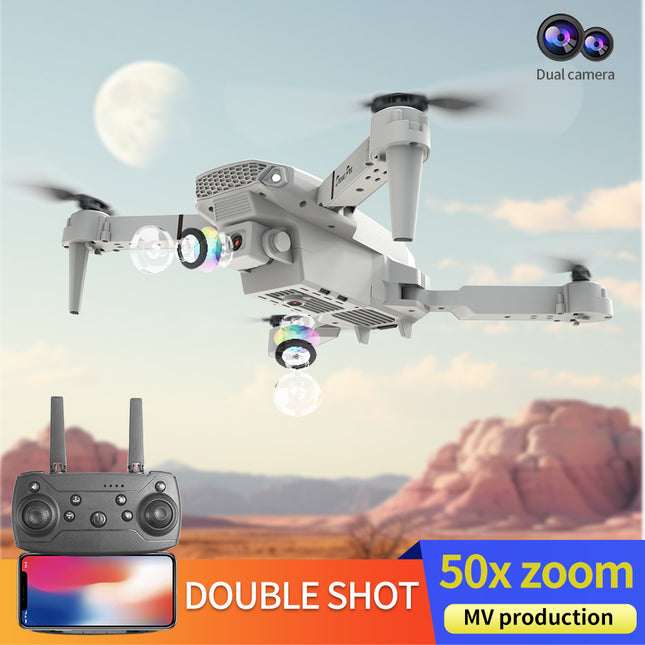 E88 Dual Camera Foldable Drone – WiFi FPV Live Video Quadcopter – Altitude Hold & One-Key Takeoff – Professional Entry-Level Flying Toy for Beginners