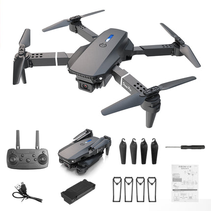 E88 Dual Camera Foldable Drone – WiFi FPV Live Video Quadcopter – Altitude Hold & One-Key Takeoff – Professional Entry-Level Flying Toy for Beginners