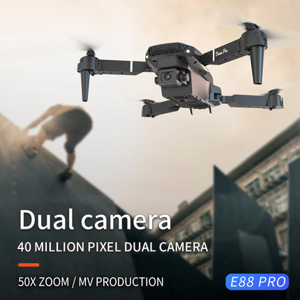 E88 Dual Camera Foldable Drone – WiFi FPV Live Video Quadcopter – Altitude Hold & One-Key Takeoff – Professional Entry-Level Flying Toy for Beginners