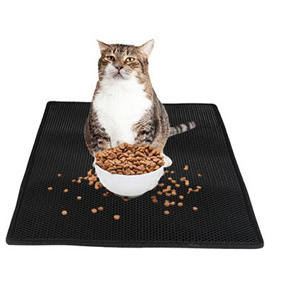 Double-Layer Cat Litter Mat – Honeycomb Trapping Pad – Waterproof & Urine-Proof Floor Protector for Clean Homes