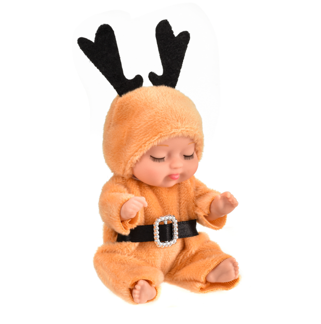 6-Piece Mini Reborn Baby Doll Set – 4-Inch Realistic Sleepy Baby Dolls with Animal Outfits – Posable Tiny Dolls for Toddlers, Boys & Girls Ages 3+