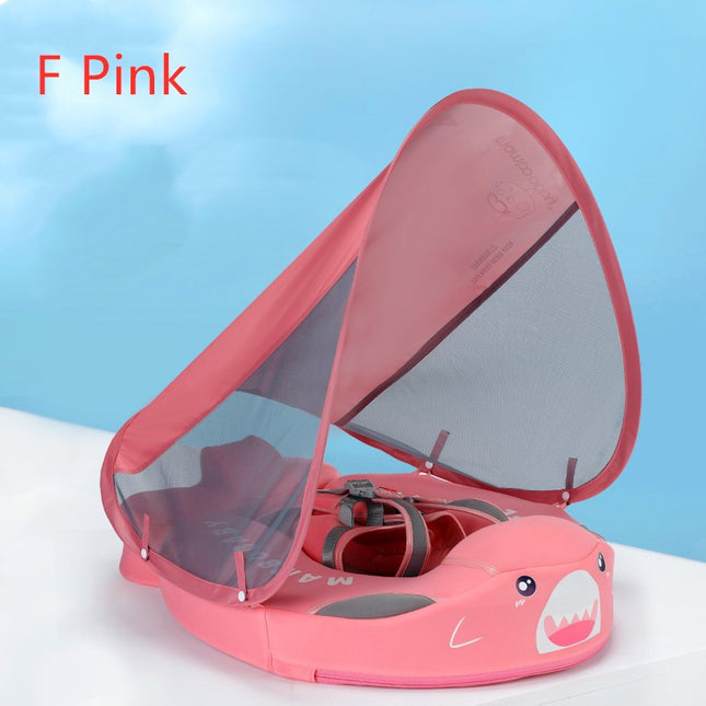 Baby Swimming Float with Sun Canopy – Safety Inflatable Swim Ring – Anti-Flip Design Pool Float for Toddlers & Infants