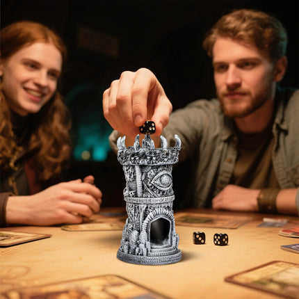 Cyclops Beholder Dice Tower – Hand-Painted Resin Fantasy Dice Roller – Tabletop RPG Accessory for D&D, Pathfinder & Board Games – Unique Gaming Decor
