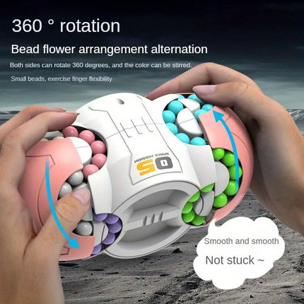 2-in-1 Magic Bean Rotating Cube – Fidget Spinner & Puzzle Game – Stress Relief Toy for Kids & Adults – ADHD Focus & Sensory Toy