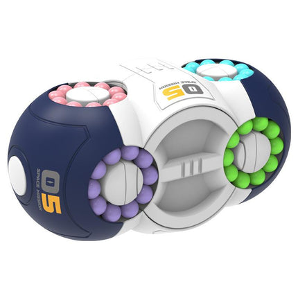 2-in-1 Magic Bean Rotating Cube – Fidget Spinner & Puzzle Game – Stress Relief Toy for Kids & Adults – ADHD Focus & Sensory Toy