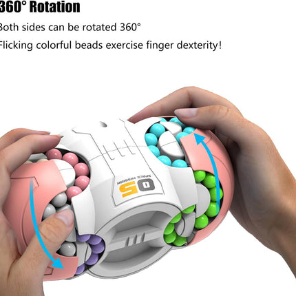 2-in-1 Magic Bean Rotating Cube – Fidget Spinner & Puzzle Game – Stress Relief Toy for Kids & Adults – ADHD Focus & Sensory Toy