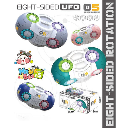 2-in-1 Magic Bean Rotating Cube – Fidget Spinner & Puzzle Game – Stress Relief Toy for Kids & Adults – ADHD Focus & Sensory Toy