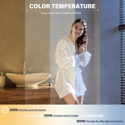 EliteGlow™ Smart Anti-Fog LED Wall Mirror – Touch Control & 3 Color Temperature Settings
