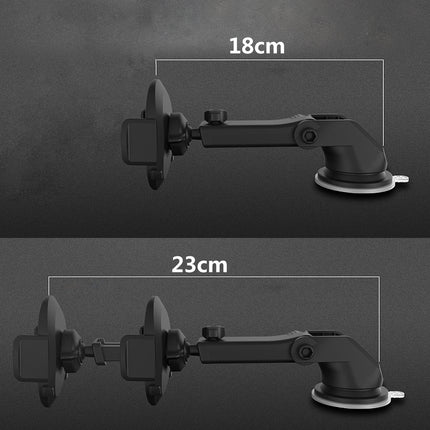 Universal Long Arm Car Phone Holder – Strong Suction Cup Dashboard & Windshield Mount – 360° Rotation Telescopic Stand for All Smartphones