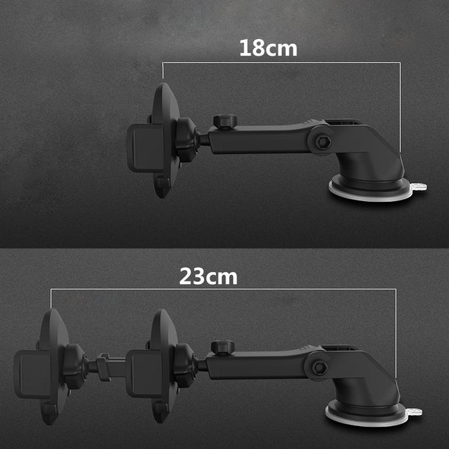 Universal Long Arm Car Phone Holder – Strong Suction Cup Dashboard & Windshield Mount – 360° Rotation Telescopic Stand for All Smartphones