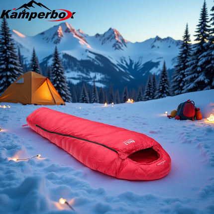 Kamperbox Ultralight Winter Sleeping Bag – Professional Mummy Style for Cold Weather – Compact & Water-Resistant for Hiking & Backpacking