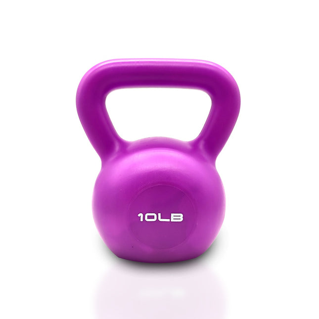 10lbs Vinyl Coated Kettlebell – Professional Strength Training Weight – Wide Comfort Grip for Swings, Toning & Home Gym